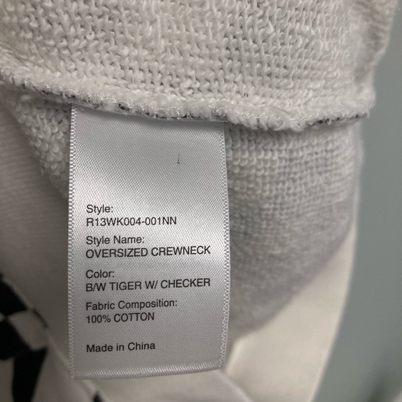 R13 Oversized Tiger Sweatshirt. Size XXS - Picture 4 of 14